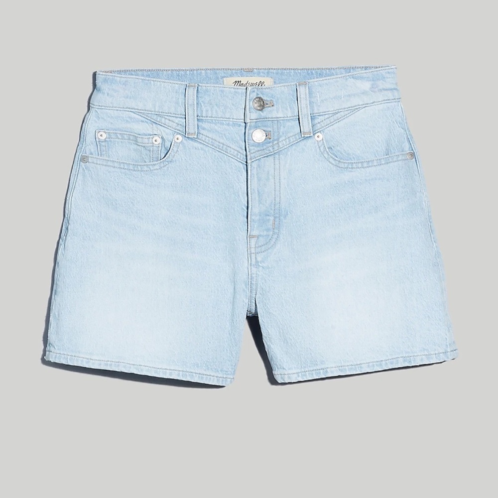 Madewell Plus Mom Jean Mid-Length Denim Shorts
